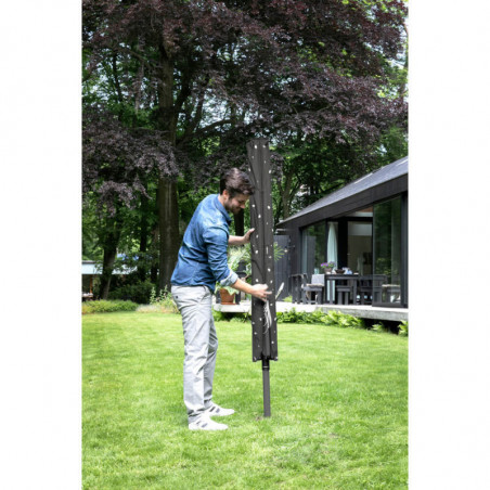 Brabantia Lift-O-Matic outdoor space 1003467, 50 m, Ρυθμιζόμενο ύψος, Μεταλλική ακίδα εκσκαφής, Θήκη, Τσάντα με κλιπς, Ανθεκτικό στη διάβρωση, Μαύρο