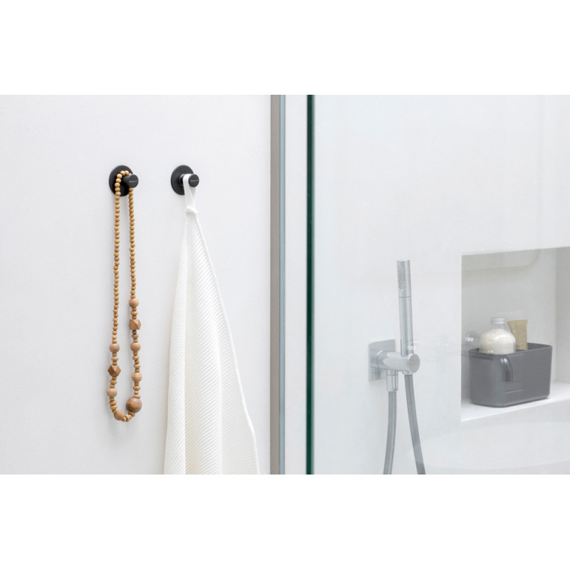 Σετ 2 κρεμάστρων Brabantia ReNew 1003485, Περιλαμβάνεται σετ τοποθέτησης, Μέχρι 2 kg, Σκούρο γκρι