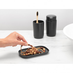Σετ αξεσουάρ μπάνιου Brabantia ReNew 1003491, 3 τεμάχια, 250 ml, ανθεκτικό στη διάβρωση, σκούρο γκρι