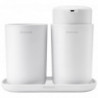Σετ αξεσουάρ μπάνιου Brabantia ReNew 1003492, 3 τεμάχια, 250 ml, ανθεκτικό στη διάβρωση, λευκό