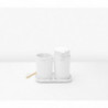 Σετ αξεσουάρ μπάνιου Brabantia ReNew 1003492, 3 τεμάχια, 250 ml, ανθεκτικό στη διάβρωση, λευκό
