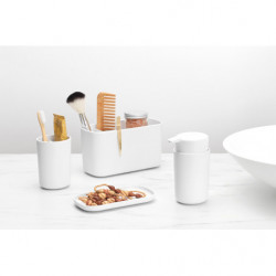 Σετ αξεσουάρ μπάνιου Brabantia ReNew 1003492, 3 τεμάχια, 250 ml, ανθεκτικό στη διάβρωση, λευκό