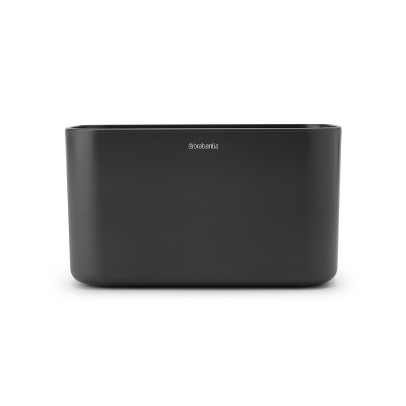 Κουτί αξεσουάρ μπάνιου Brabantia ReNew 1003493, Ανθεκτικό στη διάβρωση, Εσωτερικό διαχωριστικό, Αντιολισθητική βάση, Σκούρο γκρι
