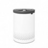 Καλάθι πλυσίματος Brabantia Selector 1003787, 55 l, 2 διαμερίσματα, οπές εξαερισμού, πλήρωση χωρίς άνοιγμα, Λευκό