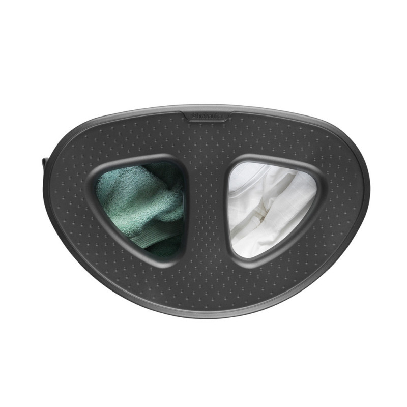 Καλάθι πλυσίματος Brabantia Selector 1003787, 55 l, 2 διαμερίσματα, οπές εξαερισμού, πλήρωση χωρίς άνοιγμα, Λευκό
