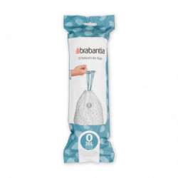 Σακούλες απορριμμάτων Brabantia PerfectFit FlatBack+/Bo 1004144, μέγεθος O, 30 l, 20 τεμάχια, λευκό