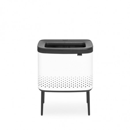 Καλάθι πλυσίματος Brabantia Bo 1004174, 60 l, Πλήρωση χωρίς άνοιγμα, οπές εξαερισμού, ρυθμιζόμενα πόδια, Λευκό