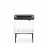 Καλάθι πλυσίματος Brabantia Bo 1004174, 60 l, Πλήρωση χωρίς άνοιγμα, οπές εξαερισμού, ρυθμιζόμενα πόδια, Λευκό