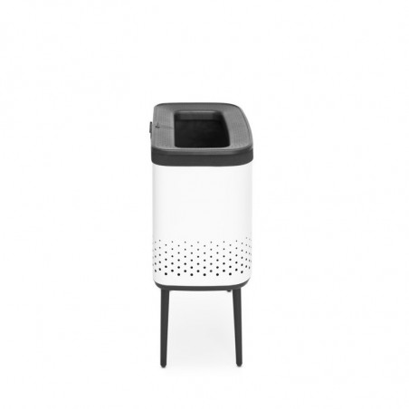 Καλάθι πλυσίματος Brabantia Bo 1004174, 60 l, Πλήρωση χωρίς άνοιγμα, οπές εξαερισμού, ρυθμιζόμενα πόδια, Λευκό