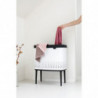 Καλάθι πλυσίματος Brabantia Bo 1004174, 60 l, Πλήρωση χωρίς άνοιγμα, οπές εξαερισμού, ρυθμιζόμενα πόδια, Λευκό