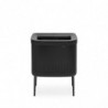 Καλάθι πλυσίματος Brabantia Bo 1004175, 60 l, Πλήρωση χωρίς άνοιγμα, οπές εξαερισμού, ρυθμιζόμενα πόδια, Μαύρο