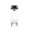 Καλάθι πλυσίματος Brabantia Bo 1004176, 2x45 l, Πλήρωση χωρίς άνοιγμα, οπές εξαερισμού, ρυθμιζόμενα πόδια, Λευκό