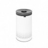 Brabantia 1004179 Καλάθι πλυντηρίου, 60 L, πλαστικό καπάκι, πλήρωση χωρίς άνοιγμα, οπές εξαερισμού, λευκό