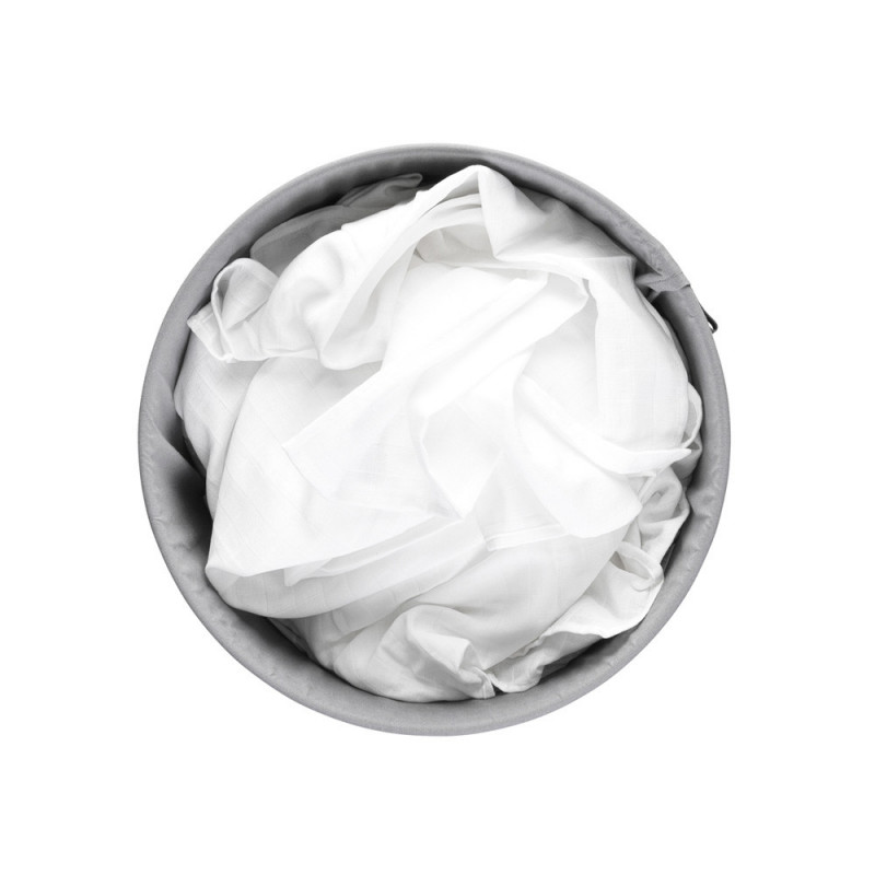 Brabantia 1004179 Καλάθι πλυντηρίου, 60 L, πλαστικό καπάκι, πλήρωση χωρίς άνοιγμα, οπές εξαερισμού, λευκό
