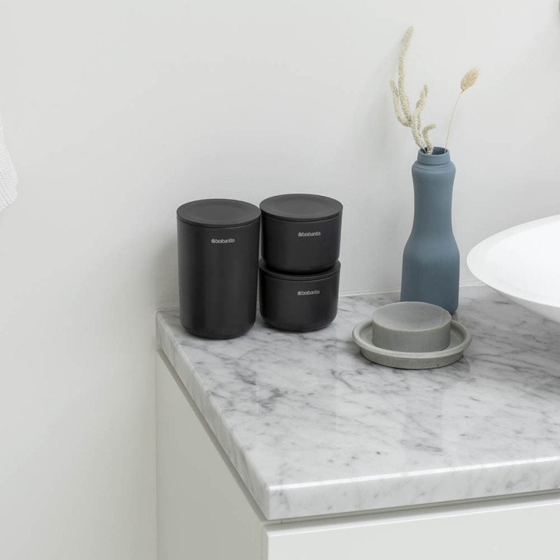 Σετ αποθήκευσης Brabantia ReNew 1004183, 3 τεμαχίων, μαλακός αντιολισθητικός πάτος, σκούρο γκρι