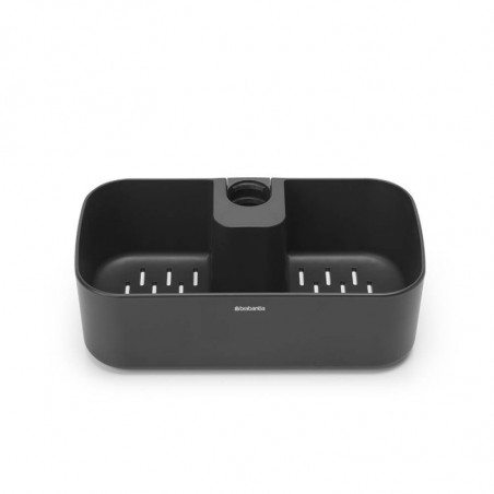 Οργανωτής ντους Brabantia ReNew 1004186, 7.5x13.3x24.4 cm, Βάθος με τρύπες νερού, Ανθεκτικό στη διάβρωση, Σκούρο γκρι