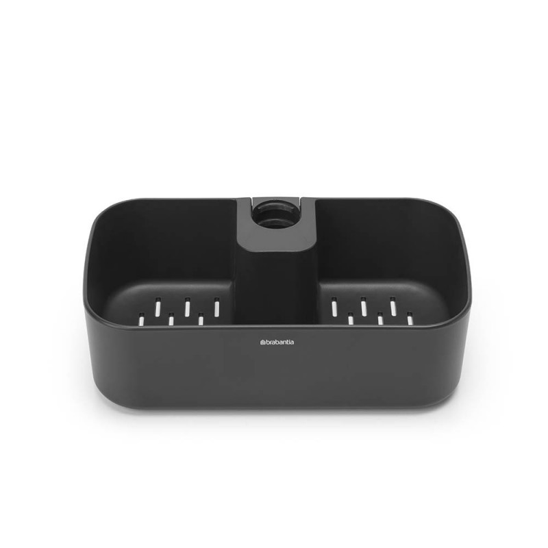 Οργανωτής ντους Brabantia ReNew 1004186, 7.5x13.3x24.4 cm, Βάθος με τρύπες νερού, Ανθεκτικό στη διάβρωση, Σκούρο γκρι