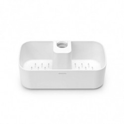 Οργανωτής ντους Brabantia ReNew 1004187, 7.5x13.3x24.4 cm, Βάθος με τρύπες νερού, Ανθεκτικό στη διάβρωση, Λευκό