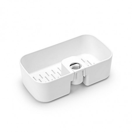 Οργανωτής ντους Brabantia ReNew 1004187, 7.5x13.3x24.4 cm, Βάθος με τρύπες νερού, Ανθεκτικό στη διάβρωση, Λευκό