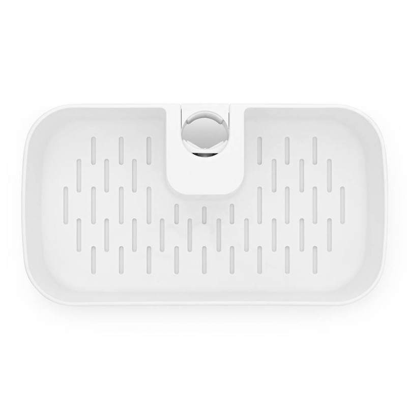 Οργανωτής ντους Brabantia ReNew 1004187, 7.5x13.3x24.4 cm, Βάθος με τρύπες νερού, Ανθεκτικό στη διάβρωση, Λευκό