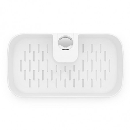 Οργανωτής ντους Brabantia ReNew 1004187, 7.5x13.3x24.4 cm, Βάθος με τρύπες νερού, Ανθεκτικό στη διάβρωση, Λευκό