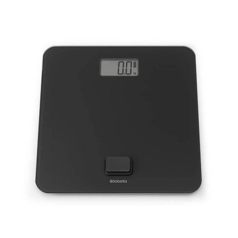 Ζυγαριά Brabantia ReNew 1004188, Λειτουργία χωρίς μπαταρίες, Έως 150 κιλά, Οθόνη LCD, Μαύρο