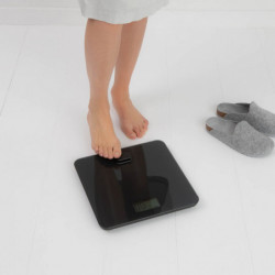 Ζυγαριά Brabantia ReNew 1004188, Λειτουργία χωρίς μπαταρίες, Έως 150 κιλά, Οθόνη LCD, Μαύρο