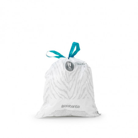 Σακούλα απορριμμάτων Brabantia PerfectFit NewIcon N 1005489, μέγεθος W, 5 l, 40 τεμάχια, λευκό