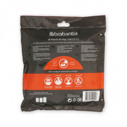 Σακούλες απορριμμάτων Brabantia PerfectFit NewIcon 1005507, μέγεθος V, 3 l, 40 τεμάχια, λευκό