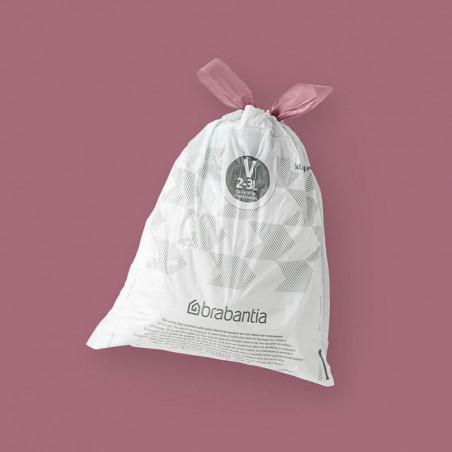 Σακούλες απορριμμάτων Brabantia PerfectFit NewIcon 1005507, μέγεθος V, 3 l, 40 τεμάχια, λευκό