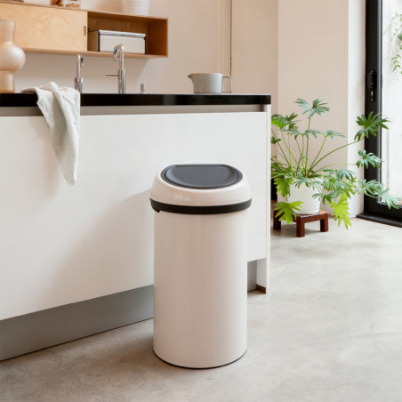 Brabantia Touch Bin 1005510, 60 l, Ομαλό και αθόρυβο άνοιγμα, Μπεζ