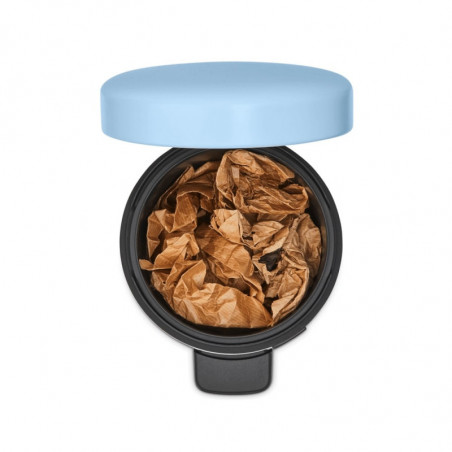 Κάδος απορριμμάτων με πεντάλ Brabantia NewIcon 1005524, 3 L, Ομαλό κλείσιμο, Αντιολισθητική βάση, Γαλάζιο