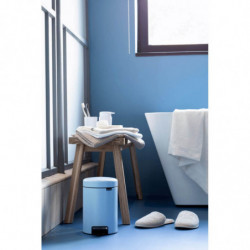 Κάδος απορριμμάτων με πεντάλ Brabantia NewIcon 1005524, 3 L, Ομαλό κλείσιμο, Αντιολισθητική βάση, Γαλάζιο