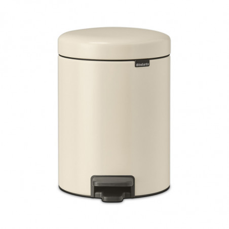 Κάδος απορριμμάτων με πεντάλ Brabantia NewIcon 1005527, 5 L, Ομαλό κλείσιμο, Αντιολισθητική βάση, Μπεζ