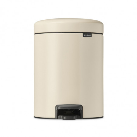 Κάδος απορριμμάτων με πεντάλ Brabantia NewIcon 1005527, 5 L, Ομαλό κλείσιμο, Αντιολισθητική βάση, Μπεζ