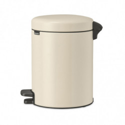 Κάδος απορριμμάτων με πεντάλ Brabantia NewIcon 1005527, 5 L, Ομαλό κλείσιμο, Αντιολισθητική βάση, Μπεζ