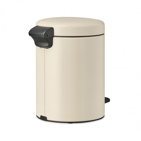 Κάδος απορριμμάτων με πεντάλ Brabantia NewIcon 1005527, 5 L, Ομαλό κλείσιμο, Αντιολισθητική βάση, Μπεζ