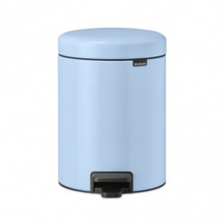Κάδος απορριμμάτων με πεντάλ Brabantia NewIcon 1005528, 5 l, Ομαλό κλείσιμο, Αντιολισθητική βάση, Γαλάζιο