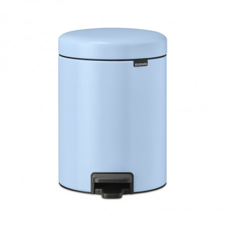 Κάδος απορριμμάτων με πεντάλ Brabantia NewIcon 1005528, 5 l, Ομαλό κλείσιμο, Αντιολισθητική βάση, Γαλάζιο
