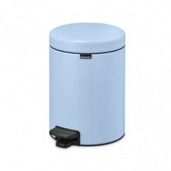 Κάδος απορριμμάτων με πεντάλ Brabantia NewIcon 1005528, 5 l, Ομαλό κλείσιμο, Αντιολισθητική βάση, Γαλάζιο