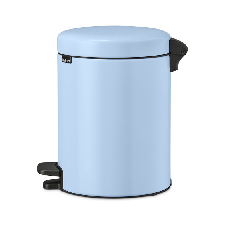 Κάδος απορριμμάτων με πεντάλ Brabantia NewIcon 1005528, 5 l, Ομαλό κλείσιμο, Αντιολισθητική βάση, Γαλάζιο