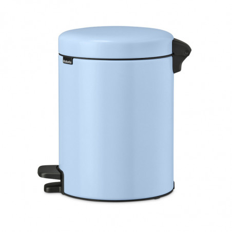 Κάδος απορριμμάτων με πεντάλ Brabantia NewIcon 1005528, 5 l, Ομαλό κλείσιμο, Αντιολισθητική βάση, Γαλάζιο