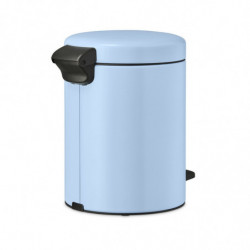 Κάδος απορριμμάτων με πεντάλ Brabantia NewIcon 1005528, 5 l, Ομαλό κλείσιμο, Αντιολισθητική βάση, Γαλάζιο
