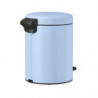 Κάδος απορριμμάτων με πεντάλ Brabantia NewIcon 1005528, 5 l, Ομαλό κλείσιμο, Αντιολισθητική βάση, Γαλάζιο