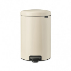 Κάδος με πεντάλ Brabantia NewIcon 1005535, 20 l, Ομαλό κλείσιμο, Αντιολισθητική βάση, Μπεζ