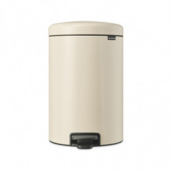 Κάδος με πεντάλ Brabantia NewIcon 1005535, 20 l, Ομαλό κλείσιμο, Αντιολισθητική βάση, Μπεζ