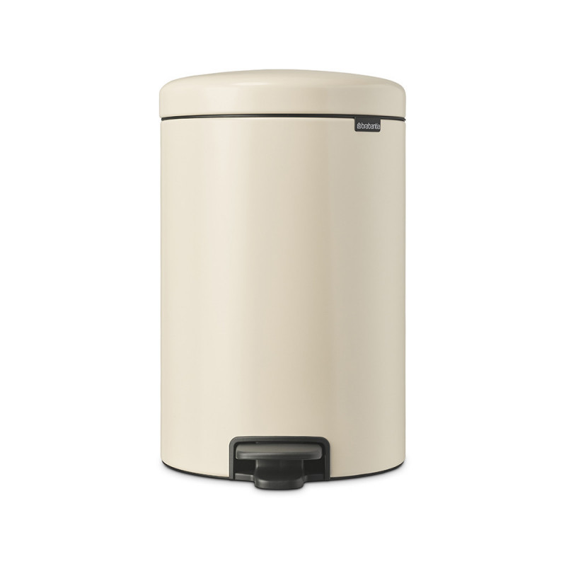 Κάδος με πεντάλ Brabantia NewIcon 1005535, 20 l, Ομαλό κλείσιμο, Αντιολισθητική βάση, Μπεζ
