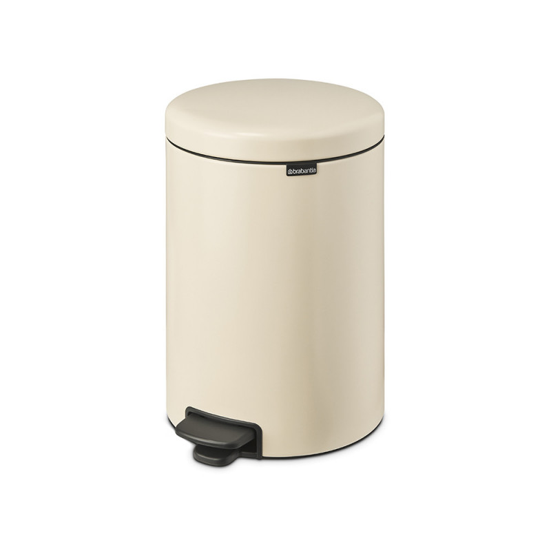Κάδος με πεντάλ Brabantia NewIcon 1005535, 20 l, Ομαλό κλείσιμο, Αντιολισθητική βάση, Μπεζ