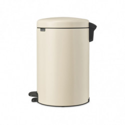 Κάδος με πεντάλ Brabantia NewIcon 1005535, 20 l, Ομαλό κλείσιμο, Αντιολισθητική βάση, Μπεζ