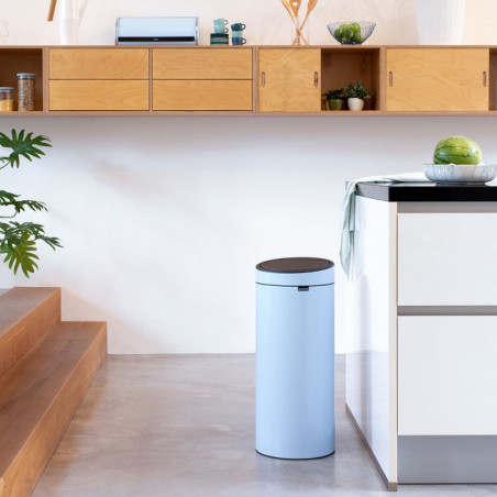 Κάδος Brabantia Touch Bin New 1005545, 30 l, αθόρυβο και ομαλό κλείσιμο, μπλε
